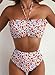 Herseas Women's Floral Print Bikini Sets Drawstring Front Ruched Top Sweetheart Neck Swimsuit Ruffle Trim Adjustable Straps 2 Piece Bathing Suit Fashionable Swim Outfits Bright Multicolor Floral Small