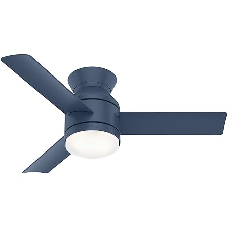 52" Hunter Hartland LED Light Indigo Blue Ceiling Fan With Pull Chain 696w7