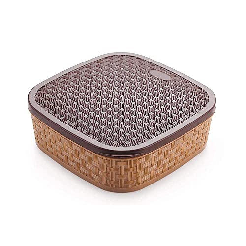 Image of Multipurpose Plastic Masala Box for Kitchen Royal, Spice Boxes for Kitchen, Rangoli /Spice /Masala Dabba Container 7 Compartments (Square)