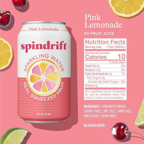 Image of Spindrift Pink Lemonade Can 12 Ounce (Pack of 24)