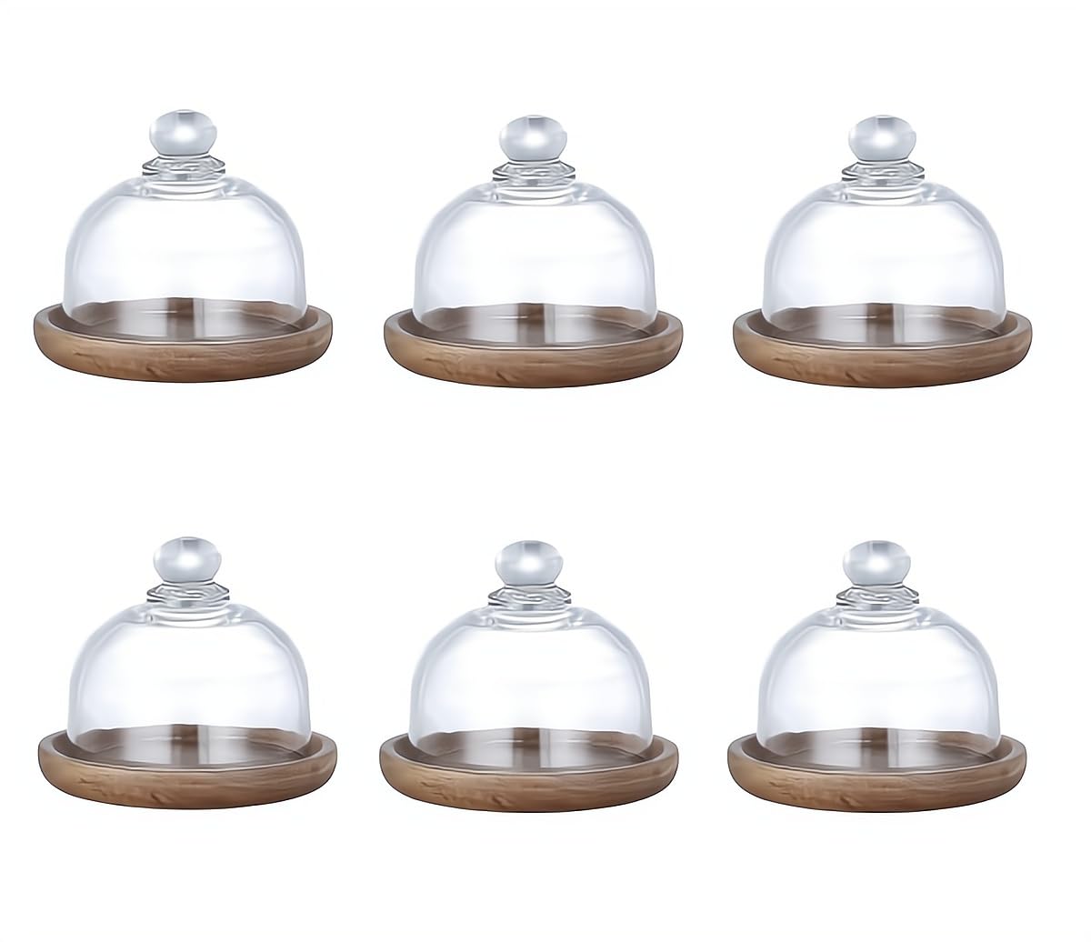 Buy Mini Cake StandsGlass Cake Dome With Wooden Base Mini Cake Stand