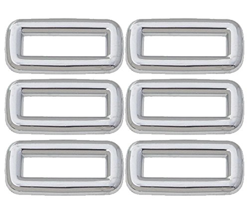 (6) Peterbilt Chrome Plain Switch Bezel Ergonomic Dash