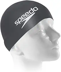 Touca de Natação, Speedo, Big Swim Cap, Silicone Resistente com Encaixe Confortável,Tamanho Grande