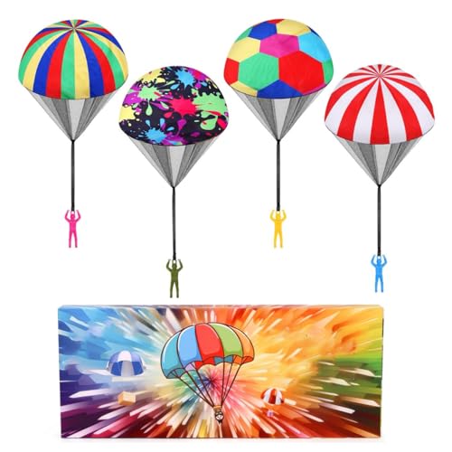 Parachute Toy for Kids, Outdoor Toys Flying Parachute Men, Inside & Outside Toys for or 3 4 5 6 7 8 9 10 11 12 Year Old, Easter Basket Stuffers for...