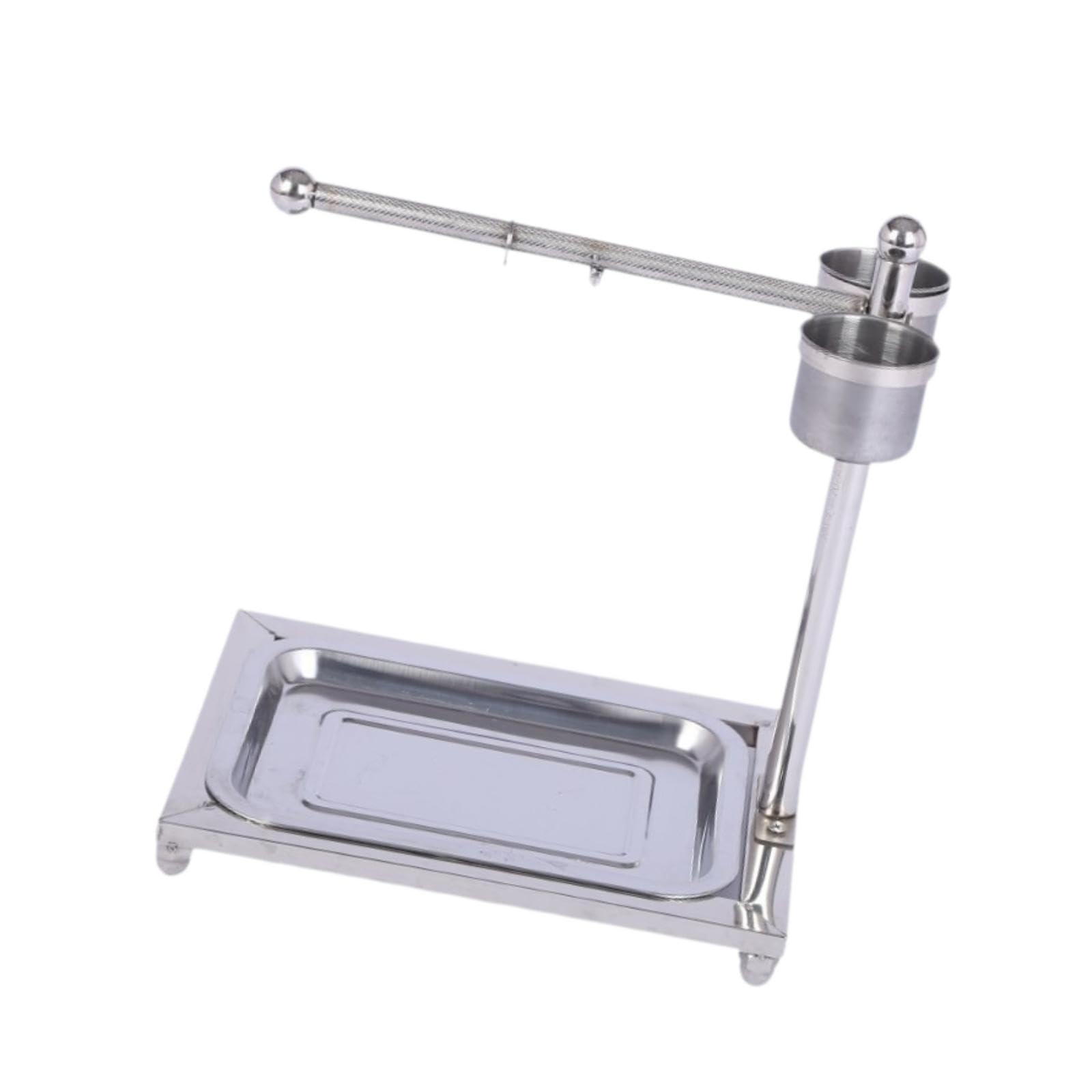 Bothyi Desktop Bird Stand Parrot Stand with Removable 2 Feeding Cups Stable Macaw Play Stand Budgie Play Shelf for Canaries Parakeet, 30cmx22cmx36cm