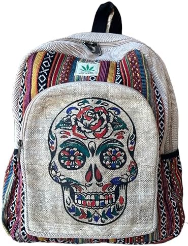 Gurkha Handmade Hemp Backpack 13 IN Large Unique Himalayan Hemp Backpack Hippie, Festival, Hiking, Tablet & Laptop Backpack - Handmade In Mt. Everest Country Nepal image 3