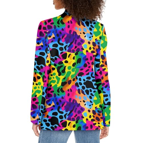 Womens Casual Blazers Flower Open Front Lightweight Button Work Office Jackets Plus Size with Pockets (2XS-3XL)3