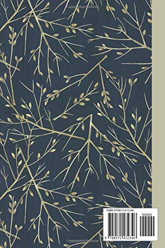 Notebook: Budding tree branches green Notebook Blank Lined Journal - Image 2