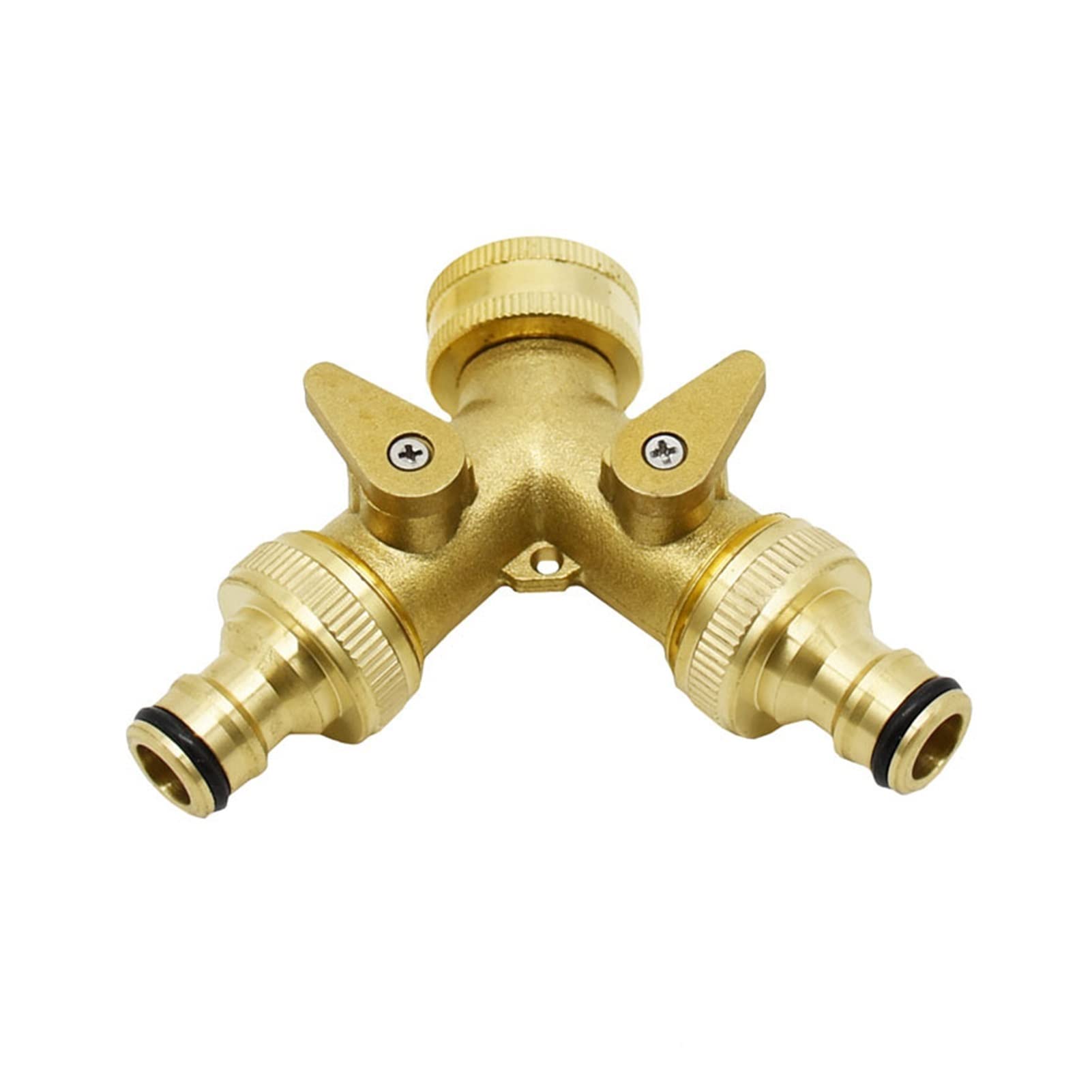 Conexión de agua de pulverización Faucet de jardín de latón Female 3/4 Faucet de 2 vías y-conector de agua de agua de irrigación de agua Connector de conjuntor Anillo de sellado 3/4 Diverter 1
