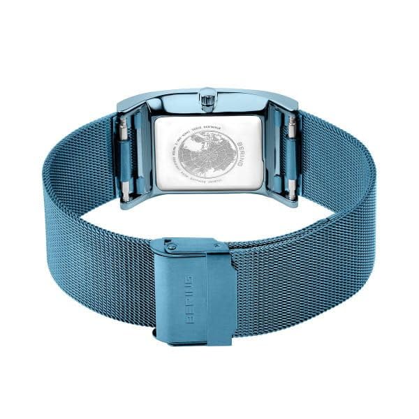 BERING 10426-398-S Classic - Reloj de pulsera para mujer (esfera milanesa, cristal de zafiro, cuadrado, movimiento de cuarzo, 5 ATM)