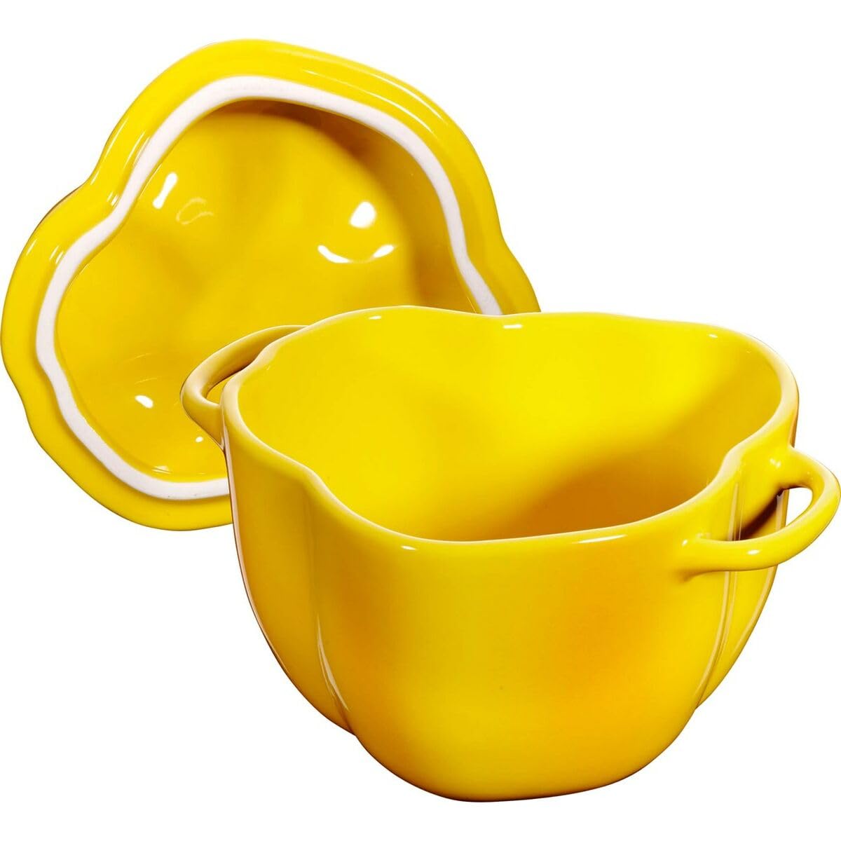 Zwilling Ceramic by Paprika Cocotte Yellow Ceramic Height 10.7 cm x Width 15.1 cm Volume 0.47 L