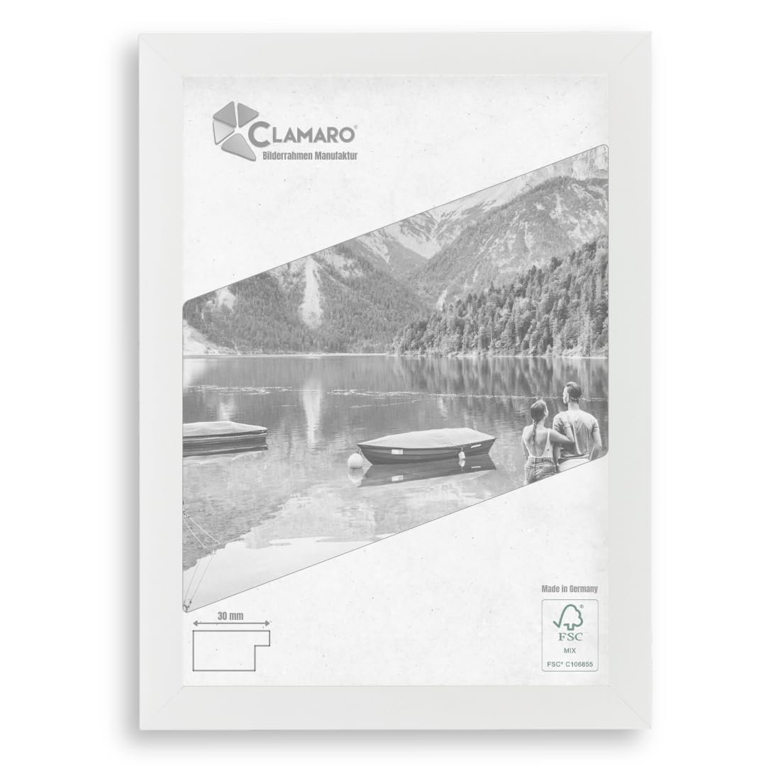 Cornice Portafoto 82x115 Cm - Vetro Acrilico, Listelli MDF 35 Mm, Nero Opaco