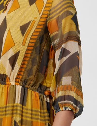 Image of BIBA Women Cotton Blend Tiered Printed Dress