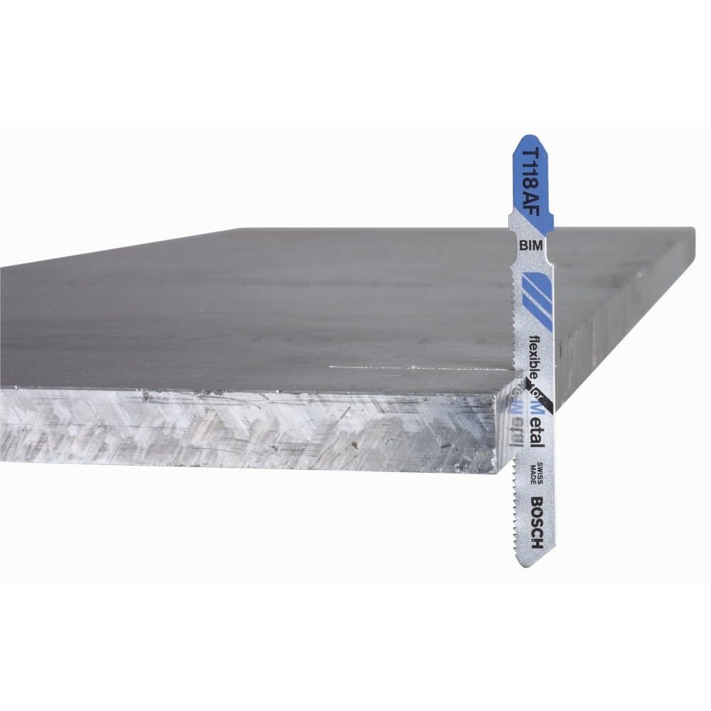 Bosch T118G 5 pc. 3-5/8 in. 36 TPI Basic for Metal T-Shank Jig Saw Blades