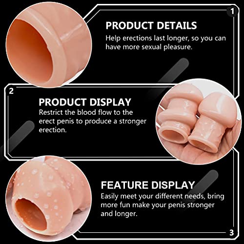 HEALLILY 2Pcs Peni' S- Ring Man Ejaculatie Vertraging Ring Vibratie Uithoudingsvermogen Vibrator Slips Trainer Voorhuid Blokkeren Ring Extension Cover Sm Speelgoed - Image 5