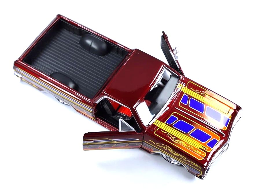 1965 El Camino Lowrider Candy Red Metallic 1/25 miniatura 2