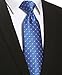 KissTies 63'' XL Extra Long Ties for Tall Men Sapphire Blue Check Necktie + Gift Box