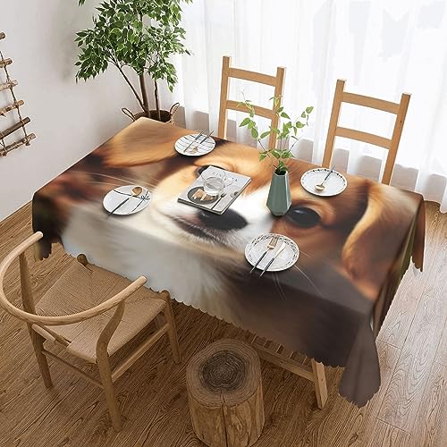 Nappe rectangulaire lavable sans repassage pour table à manger