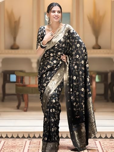 Image of Yashika Women's Pure Kanjivaram Silk Saree Soft Banarasi Style Wedding With Blouse Piece | Saree For Women | New Sari