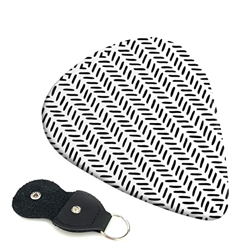 Ensemble de 6 médiators de guitare à motif noir et blanc pour guitare acoustique, guitare électrique, basse, ukulélé… - Les Beatles, Paul McCartney, John Lennon, RIngo Starr, George Harrison Ensemble de 6 médiators de guitare à motif noir et blanc pour guitare acoustique, guitare électrique, basse, ukulélé…