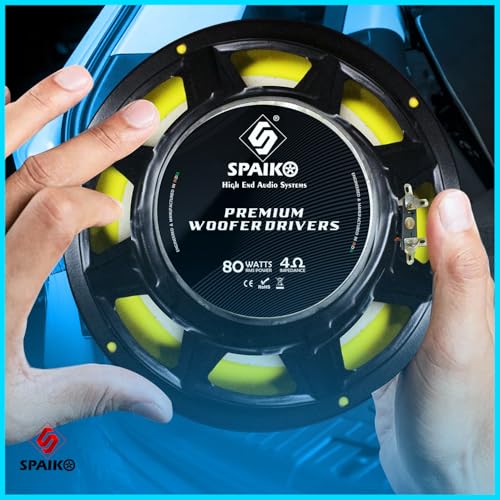 Image of Spaiko 8 Inch 80W RMS 4 ohm Full Range Audio Speaker Hi Fi 400W Peak Power Audio Speaker for Enclosure, Home Theater, Replacement & DIY Projects