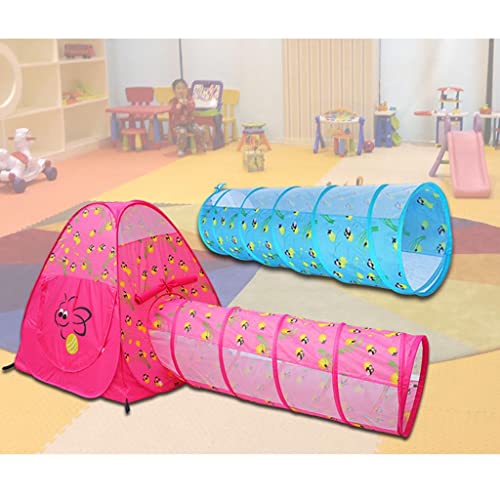 UJEAVETTE® 1.5M Glowworm Tunnel Toy Play Tent Discovery Tube Gift Kids Game Pink