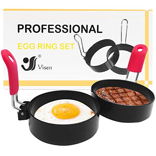 2Pcs Egg Rings,Stainless Steel Egg Molds For Frying With Silicone Handle,Egg Rings For Egg Mcmuffins,Egg Maker Molds,Pancake Mold for Shaping Eggs,Fried Egg Rings,No Stick Round Egg Cooker Ring 2Pcs Egg Rings,Stainless Steel Egg Molds For Frying With Silicone Handle,Egg Rings For Egg Mcmuffins,Egg Maker Molds,Pancake Mold for Shaping Eggs,Fried Egg Rings,No Stick Round Egg Cooker Ring
