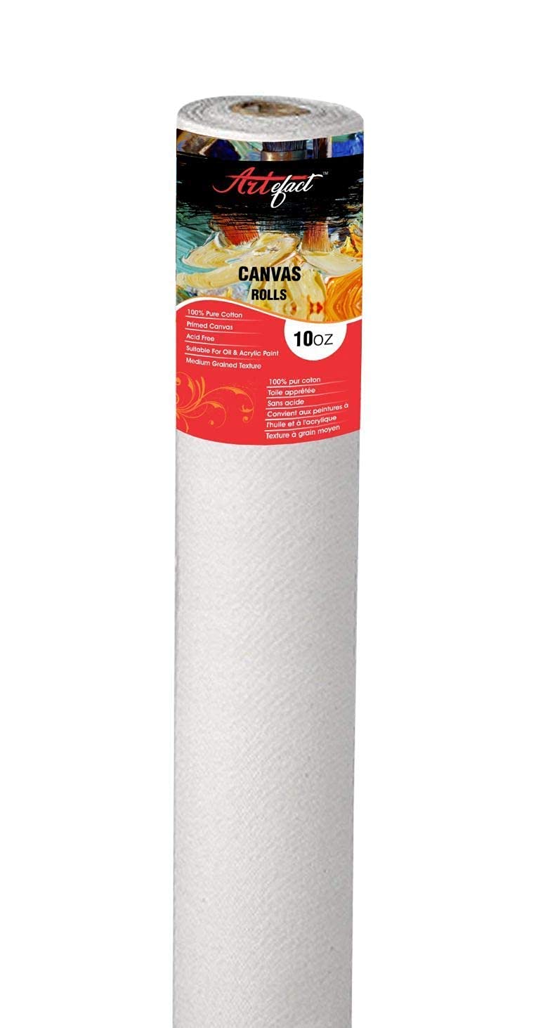 Artifact Cotton Primed Painting Canvas Roll 10 Oz (28" x 10 Meter)