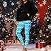 Christmas Leggings for Women Stretchy Soft High Waisted Yoga Pants Casual Striped Workout Cute Xmas Graphic Tights