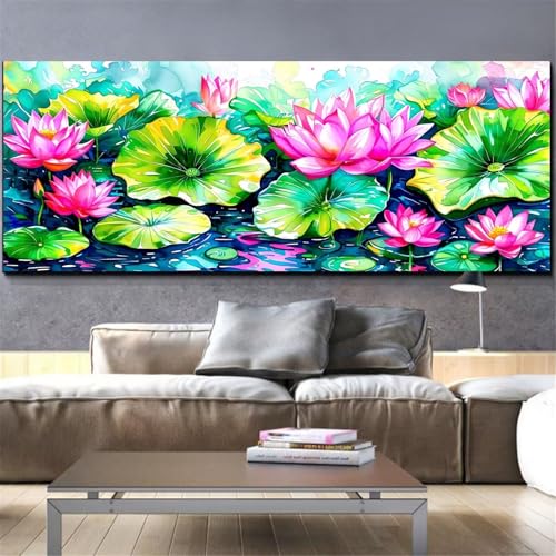 Peinture diamant grand format 90x180cm pour masquer les murs vides, kit complet lotus brillant