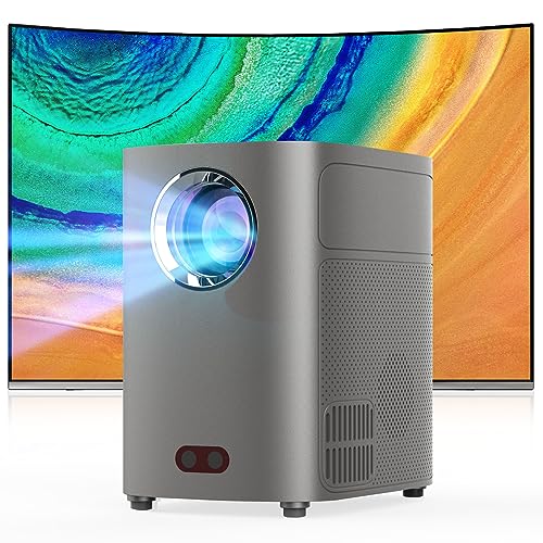 Portable Smart 1080p projector,4K Projector,WiFi Bluetooth projector,built-in Android system and appstore,Camping Projector,Compatible with HDMI USB AV Smartphone Pad Laptop DVD TV Stick PS5