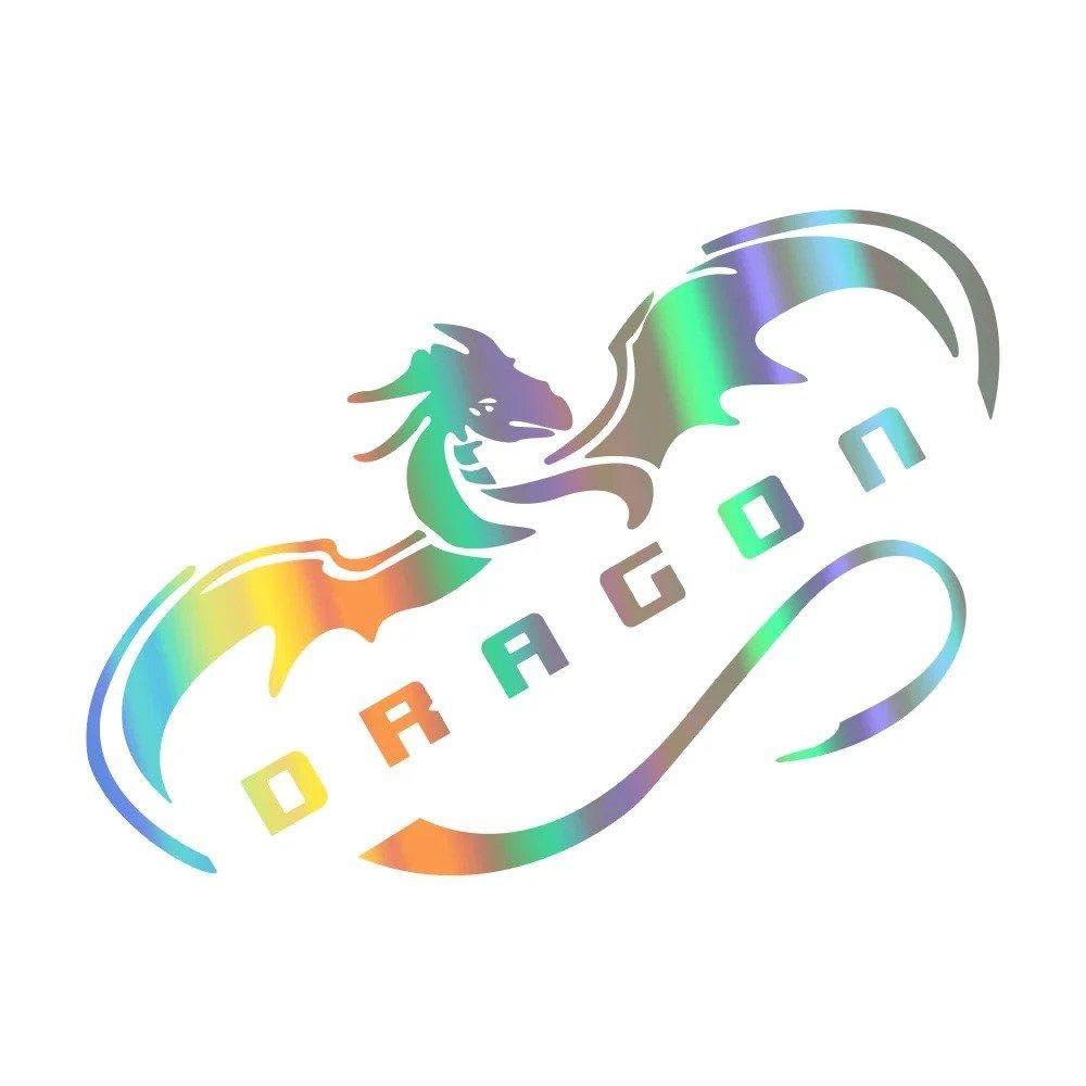 Dragon Wings Car Stickers Auto Vinyl Film Decals for Car Bumper Windows Motorcycle Laptop(Colorful Laser,1pcs)