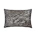 The HomeCentric Wykonany ręcznie Szary i srebrny Poszewka na poduszkę lędźwiową, 30 x 35 cm Zamsz Poszewka na poduszkę, Poszewka na poduszkę z Folia i Zroszony, Szewron - Silver Lucent
