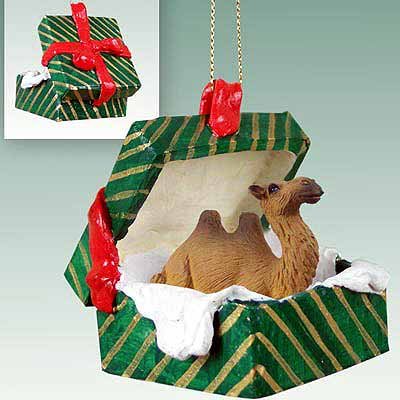 Conversation ConceptsCamel Gift Box Christmas Ornament Bactrian - DELIGHTFUL!