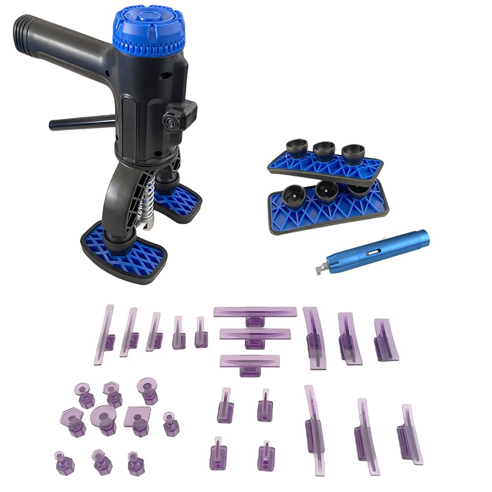 66-Piece Car Dent Repair Kit – Paintless Dent Puller With Glue Gun, Tabs & Tools For Auto Body, Minor & Deep Dents