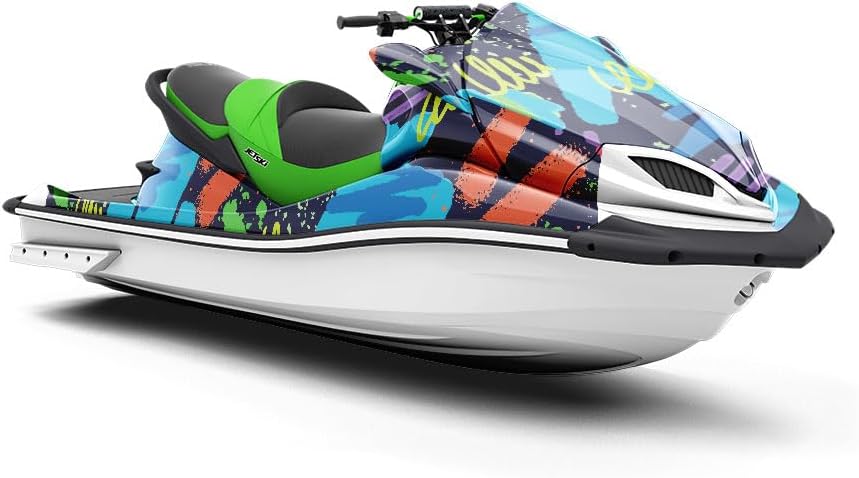 Rwraps 90s Retro Jump Around Gloss Vinyl Film Wrap 59in x 1ft Vinyl Vehicle Car Film Sheet Roll