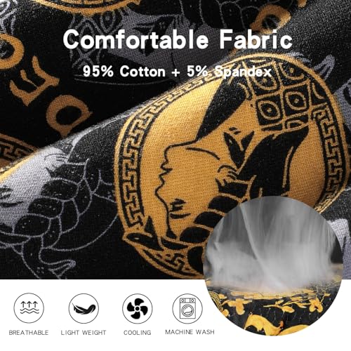 Men’s Underwear Boxer Brief Black & Gold Mixed Color Breathable Soft Comfortable Cotton Stretch Front Underpants for Men 5PCS3