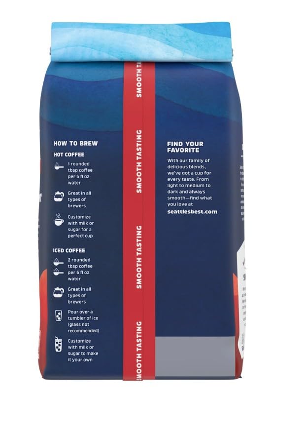 Seattle's Best Coffee Dark Roast Organic 6th Ave. Bistro 10 ounces (Pack of 2).