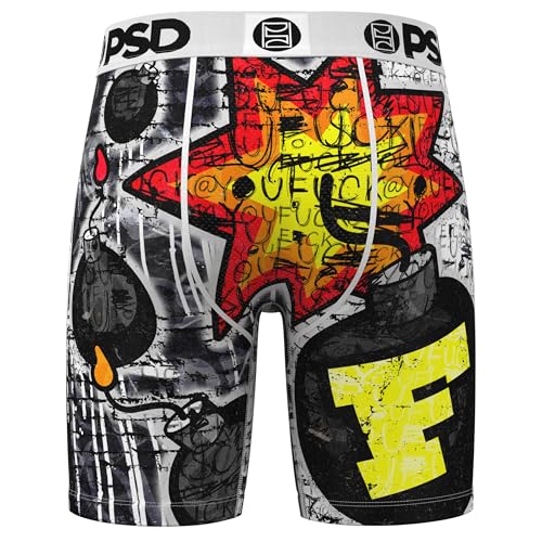 PSD Men's F Bomb Boxer Briefs, Multi, L4