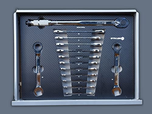 Merverd Metello Garage 4XL Werkzeugwagen Werkstattwagen gefüllt mit 10/10 alle kugelgelagert abschließbar gefüllt mit Profiwerkzeug – Bild 6