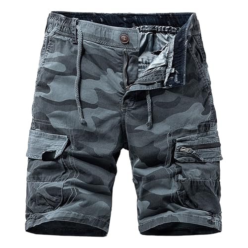 Short cargo homme coton sergé fini les vêtements serrés avec sa coupe décontractée multi-poches