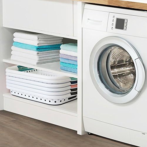Hillington Collapsible Laundry Basket  Large 58L Capacity Sturdy Folding Washing Bin with Comfortable Grip Handles  Neat and Tidy Space Saving Solution for your Dirty Clothing Home Bedroom
