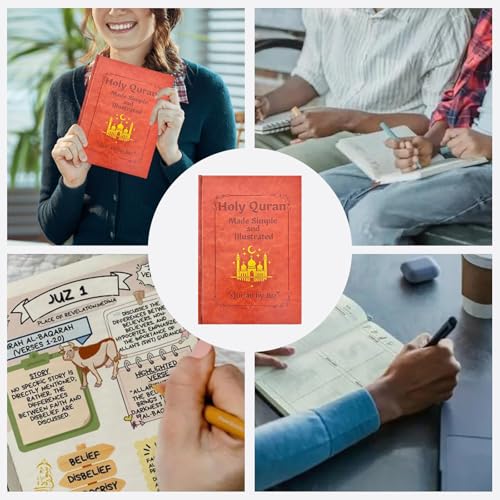 Pufei Quran Easy Made Guide with Illustrated Tafsir and Full Quran Summary - Study Guide for Ramadan, Eid & Daily Reflection