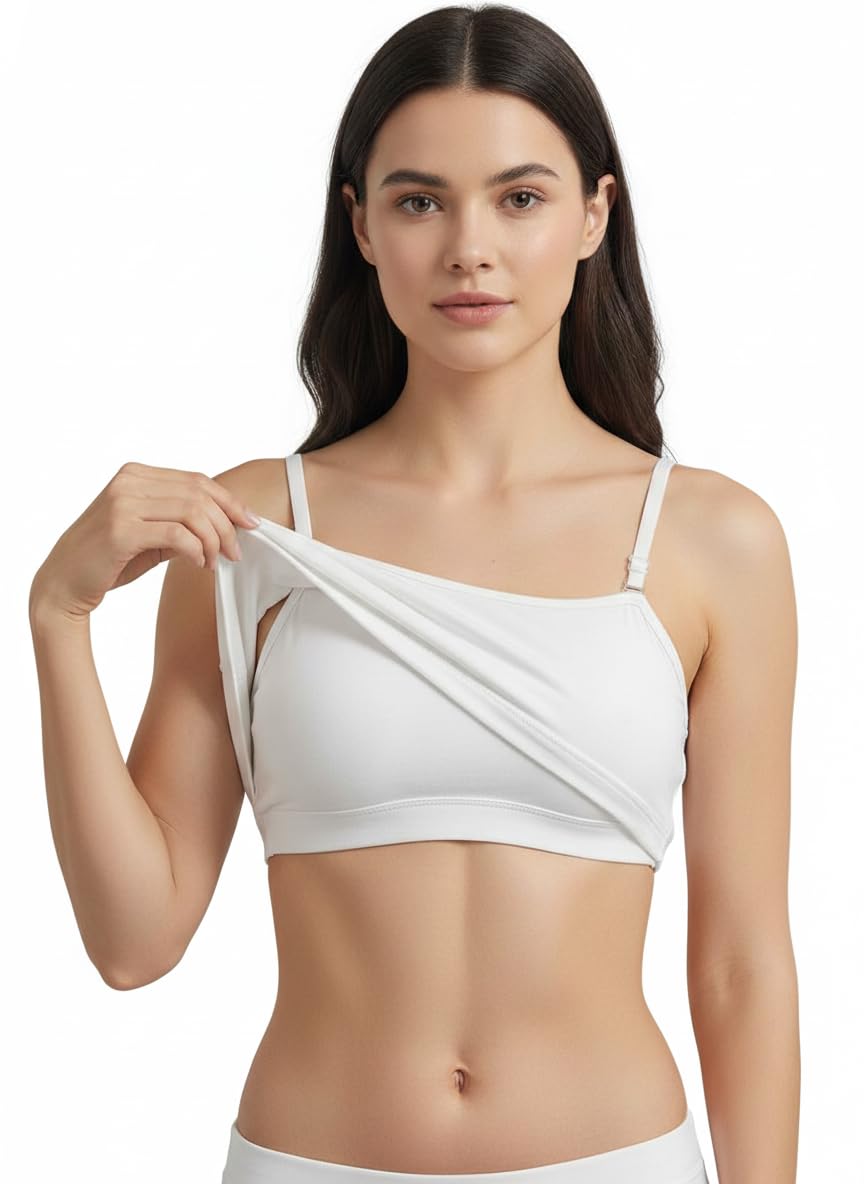 Shoppy Villa Women’s Regular Fit Sleeveless Cotton Camisole Tank Top with Built,in Shelf Bra.