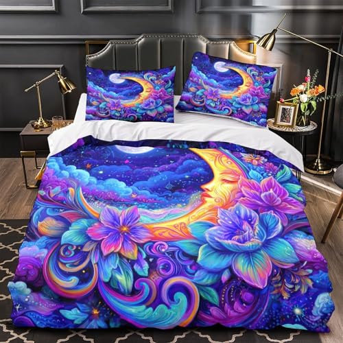 Housse de Couette 140x200cm Microfibre Hypoallergénique Clair de Lune - 2