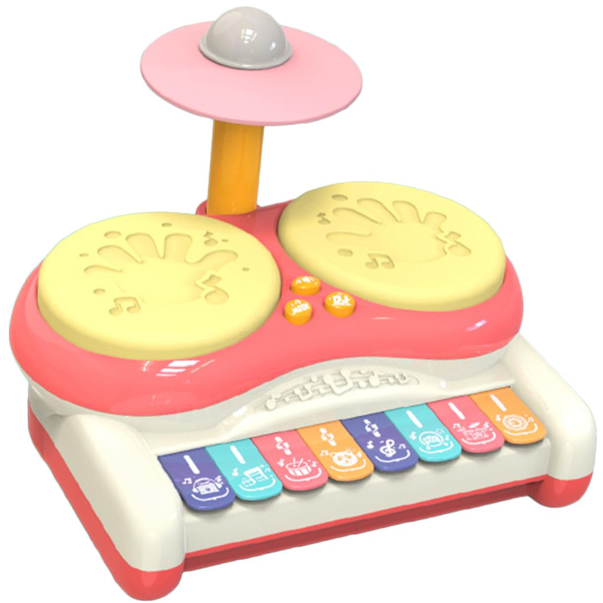 Multifuncional Instrumento de Percusión Infantil Rosa para Niños | Plástico, 3 Pilas Aa No Incluidas, Coordinación Ojo-mano y Destreza Digital, para Peques y Edades Tempranas