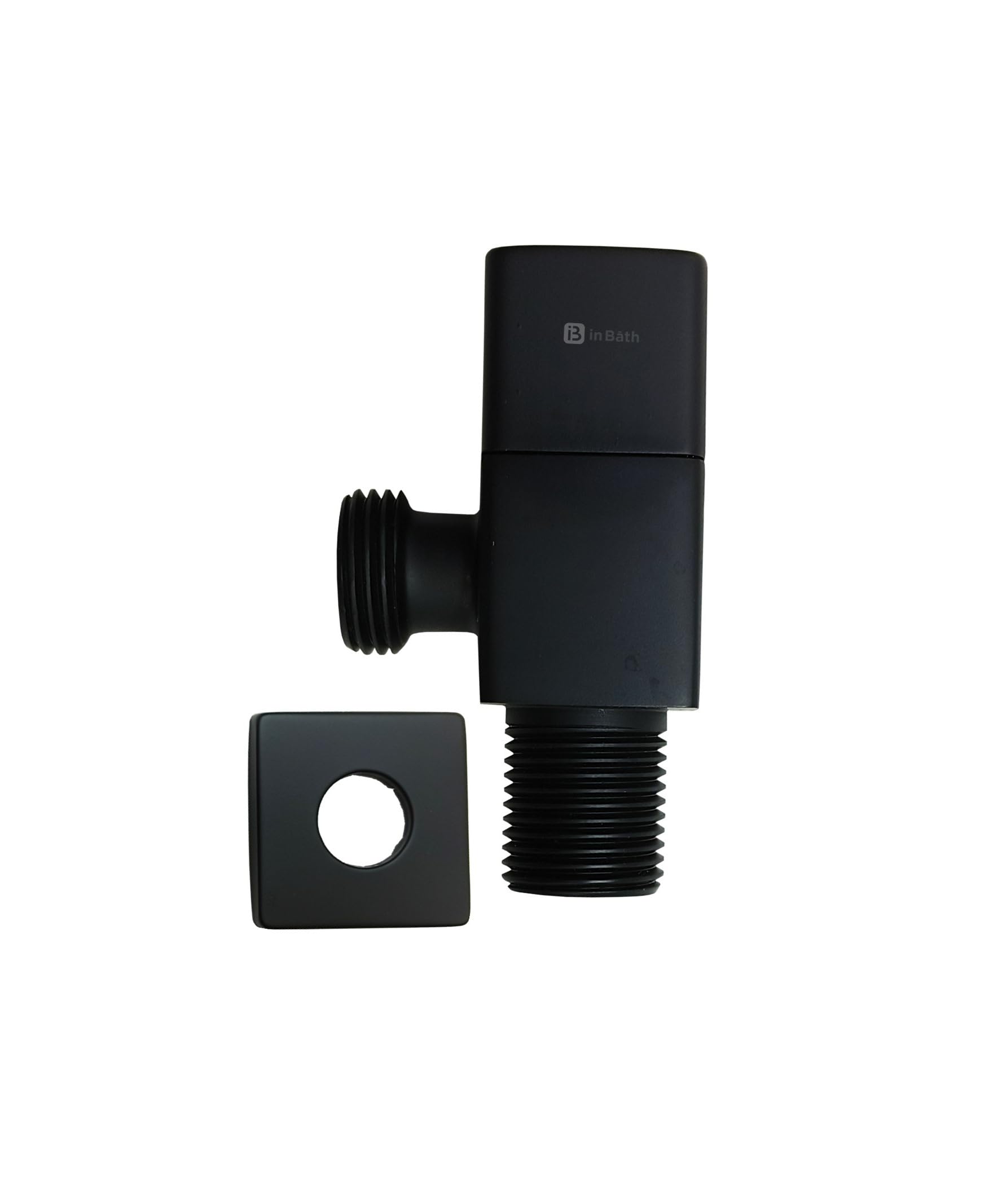 InBath Black Square Brass Angle Valve With Square Wall Flange| Angle Valve With Universal 1/2 Inches Fitting Size| Matte Black Finish Angle Cock| 1 Pc. (B0D96BL2CR) Amazon Price History, Amazon Price Tracker