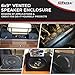 Atrend Bbox Vented 6” x 9” Pro Audio Tuned Speaker Subwoofer Enclosures - Designed, Engineered in USA - Improve Audio Quality, Sound & Bass - Nickle Finish Terminals