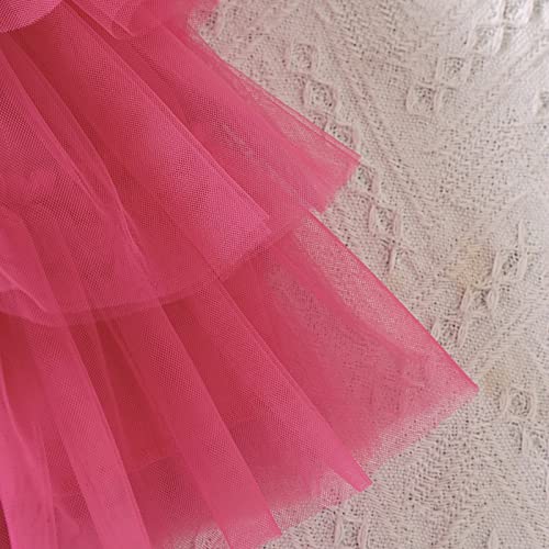 Little Girls Multi Layered Mesh Lace Dress Summer Bow Tie Casual Skirt Suitable for Baptism Dresses2