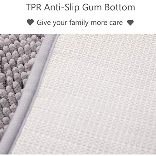 AMAYGA Badtapijten Badkamer Antislip 80x50cm Chenille Badmat, Gemakkelijk te reinigen Badkamermatten, Zacht Microfiber… - Image 6